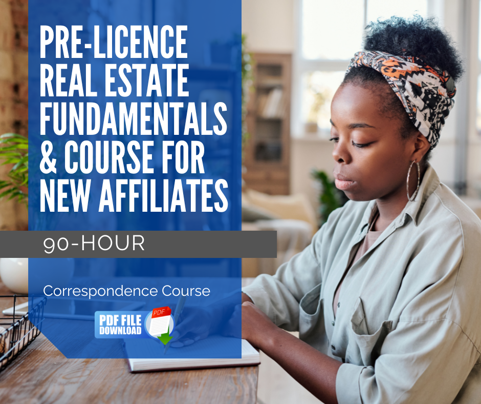 60-hour Pre- Licensing Course & 30-hour Course for New Affiliates Package (Correspondence)