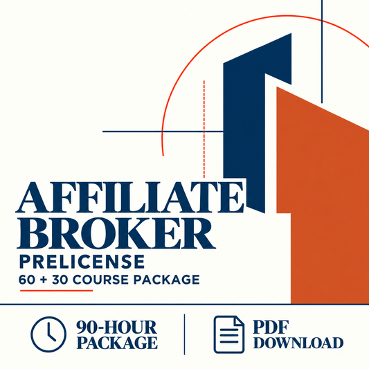 60-hour Pre- Licensing Course & 30-hour Course for New Affiliates Package (Correspondence)