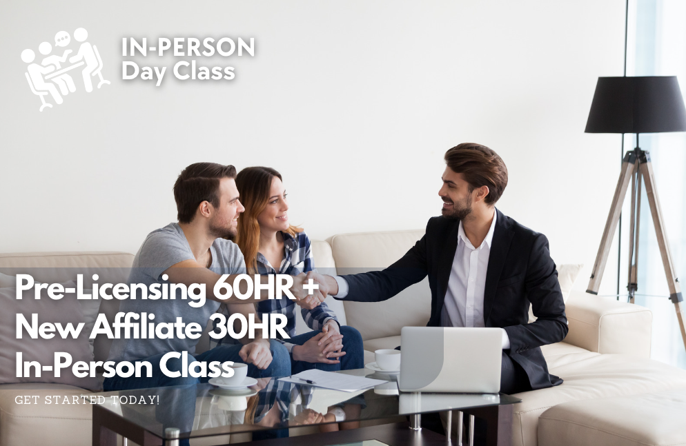 Live Pre-Licensing 60-Hour + New Affiliate 30-Hour Class