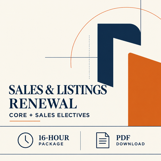 Everything You Need To Renew Your License with TREC CORE : 16 Hours – PDF