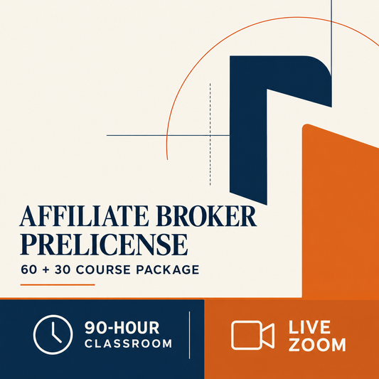 LIVE ZOOM® Night Class: 60-hr Pre-Licensing Real Estate Fundamentals + 30-hr Course for New Affiliates