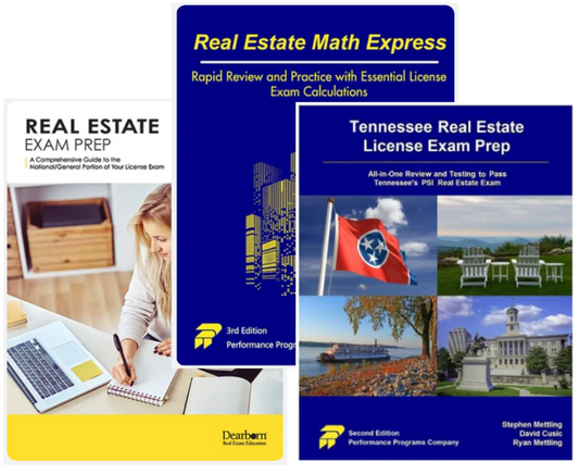 3 Book Bundle: Real Estate Exam, Real Estate Math, Real Estate License Exam Prep