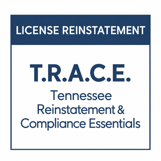 30 Hours · T.R.A.C.E. · Tennessee Reinstatement Course